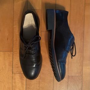 Clarks Black Leather Flats